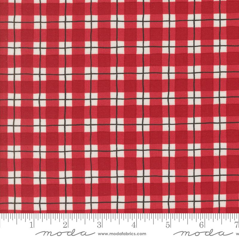 Winter Friends- Berry Red Winter Plaid: Sold by the 1/2 Yard