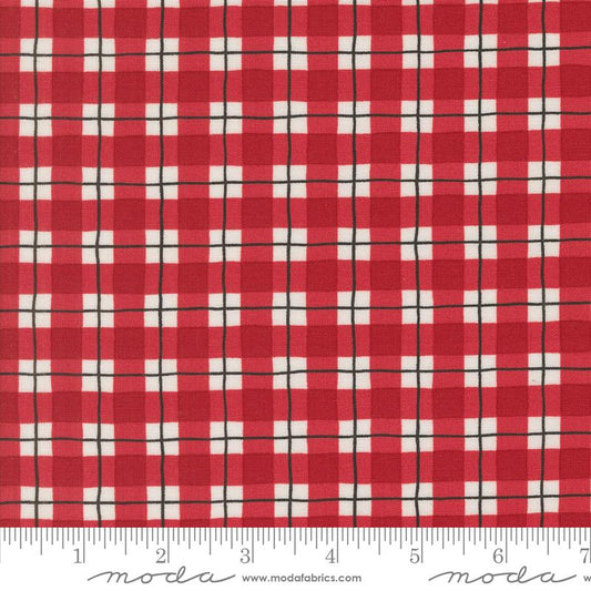 Winter Friends- Berry Red Winter Plaid: Sold by the 1/2 Yard