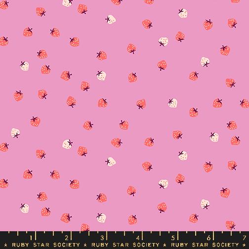 Strawberry- Daisy Mini Berry: Sold by the 1/2 yard