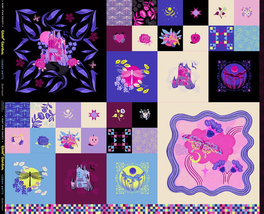 Glow Garden- Multi Fairytale 36" Panel: Sold by the Panel