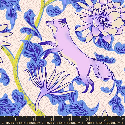 Glow Garden- Natural Fox Bloom: Sold by the 1/2 yard