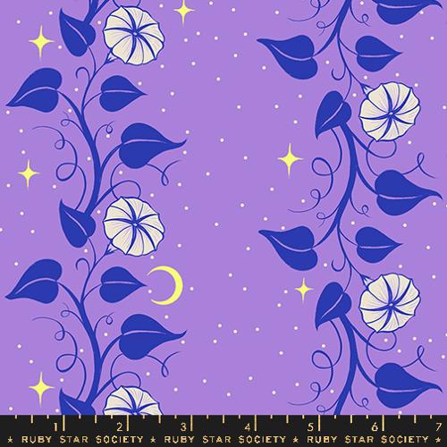 Glow Garden- Amethyst Moon Vines: Sold by the 1/2 yard