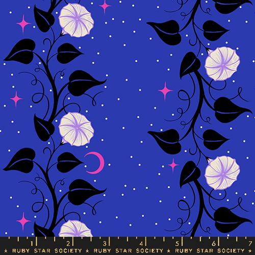 Glow Garden- Blacklight Moon Vines: Sold by the 1/2 yard