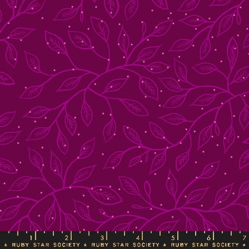 Glow Garden- Purple Velvet Wandering Vine: Sold by the 1/2 yard