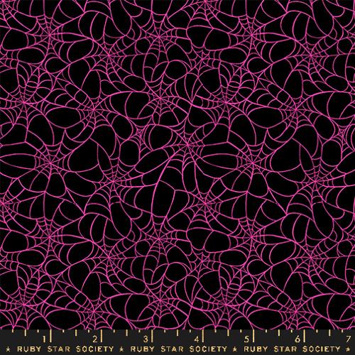 Glow Garden- Black Tangled Web: Sold by the 1/2 yard
