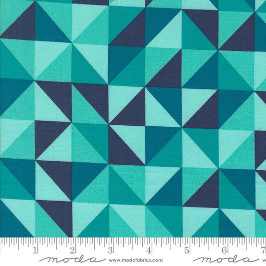Color Crush- Turquoise Prism: Sold by the 1/2 yard