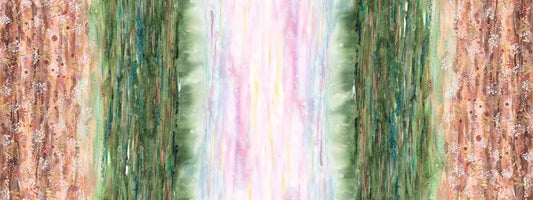 Wanderlust- Sunrise Field Sunset Valley: Sold By The 1/2 Yard.