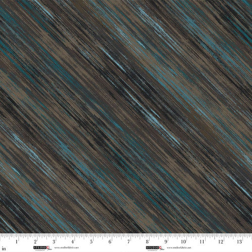 Rough Around the Edges- Color Sketch Stripe: Sold by the 1/2 yard.