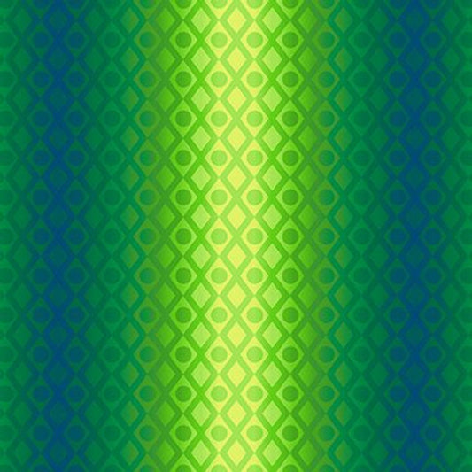 Caravan- Green Diamond Ombre: Sold by the 1/2 yard.