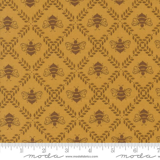 Sun Drenched- Golden Gathering Honey: Sold By The 1/2 Yard