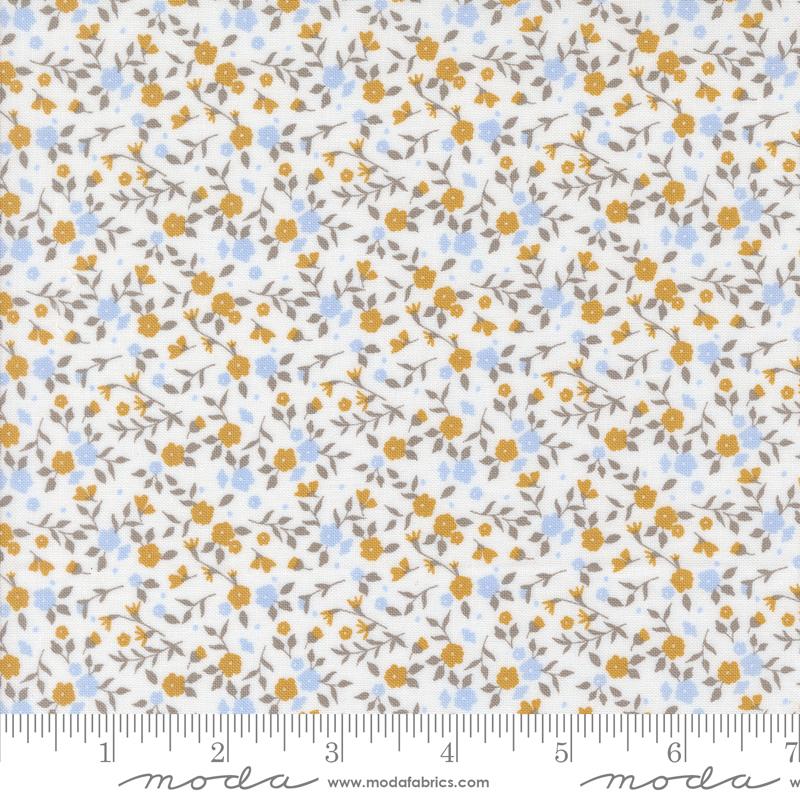 Sun Drenched- Cloud Tiny Floral Toss: Sold By The 1/2 Yard