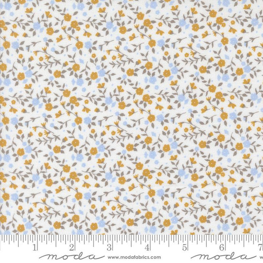 Sun Drenched- Cloud Tiny Floral Toss: Sold By The 1/2 Yard