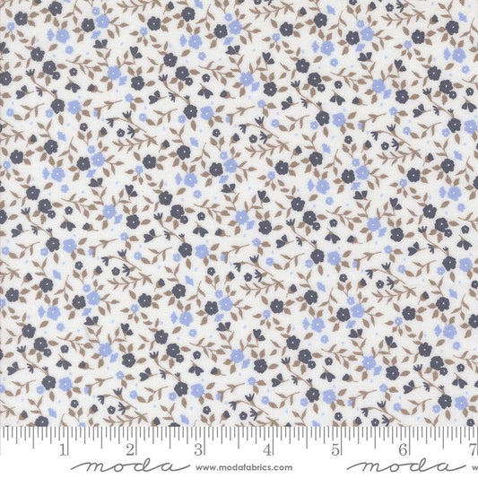 Sun Drenched- Cloud Indigo Tiny Floral Toss: Sold By The 1/2 Yard