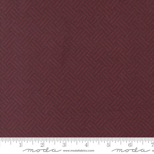 Prairie Gather Flannel- Merlot Basket Weave: Sold by the 1/2 Yard