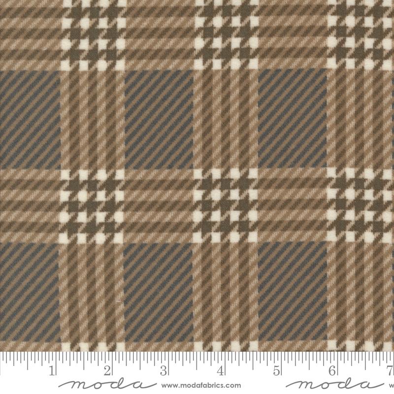 Prairie Gather Flannel- Teak Window Pane Plaid: Sold by the 1/2 Yard