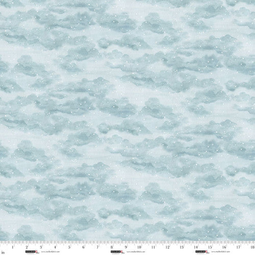 Hazy Shade of Winter- Ice Clouds: Sold By The 1/2 Yard