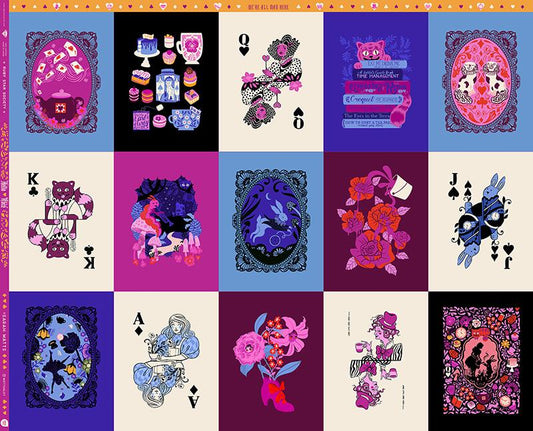 Hello Alice- Multi Wonderland 36" Panel: Sold by the PANEL