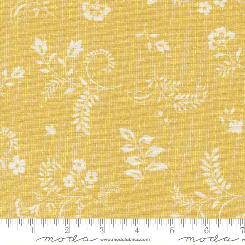 Parlor- Maize Boho Flowers: Sold By The 1/2 Yard