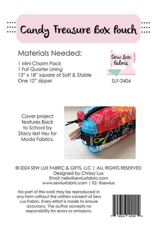 Candy Treasure Box Pouch Pattern