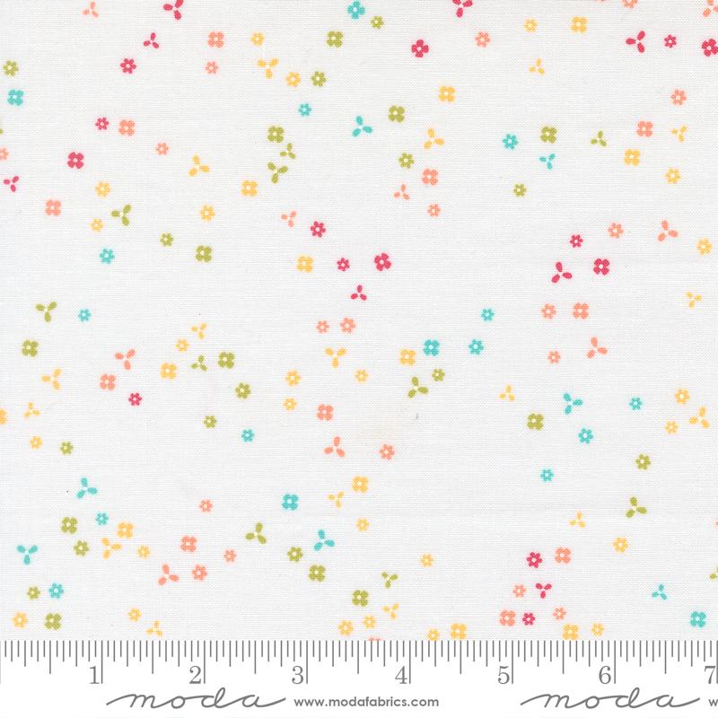 In the Garden- Off White Flutter: Sold By The 1/2 Yard