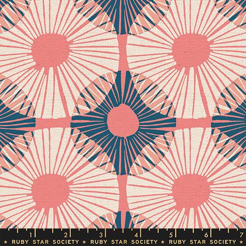 Reimagined Landscapes- Watermelon Superbloom Canvas: Sold by the 1/2 yard.