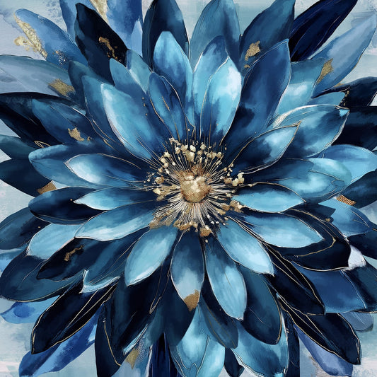 Behind Blue Eyes- Peacock Flower Power 43" Panel: Sold By The Panel