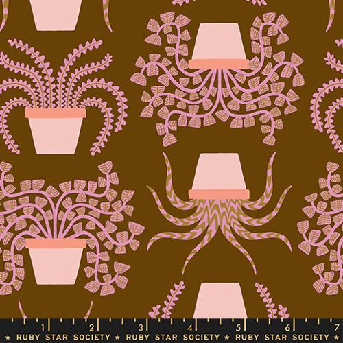 Calathea- Cocoa Planties: Sold by the 1/2 Yard