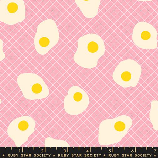 Egg and Friends- Posy Fried Eggs: Sold by the 1/2 yard