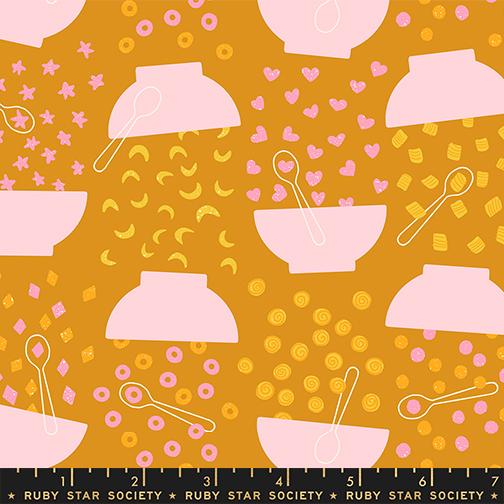 Egg and Friends- Honey Flying Cereal: Sold by the 1/2 yard