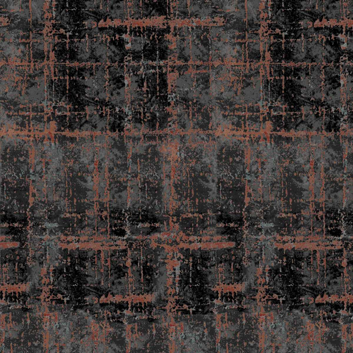 Scary Spice- Graphite Rough Plaid: Sold by the 1/2 yard