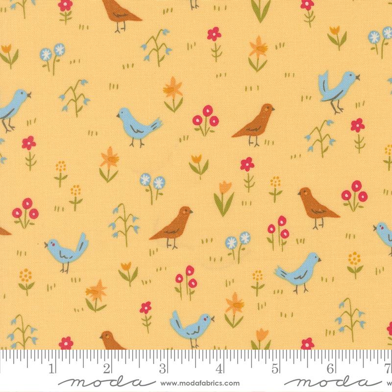 Animal Park Fun- Banana Bird Park: Sold by the 1/2 yard