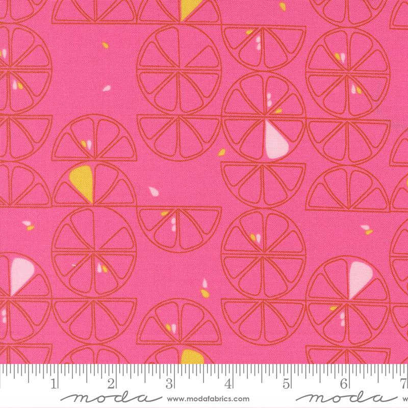 Balisong- Hibiscus Lemon Slice: Sold by the 1/2 yard