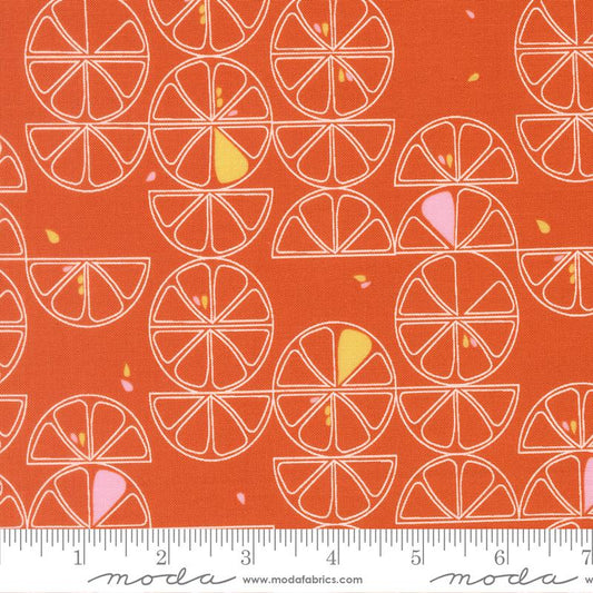 Balisong- Papaya Lemon Slice: Sold by the 1/2 yard