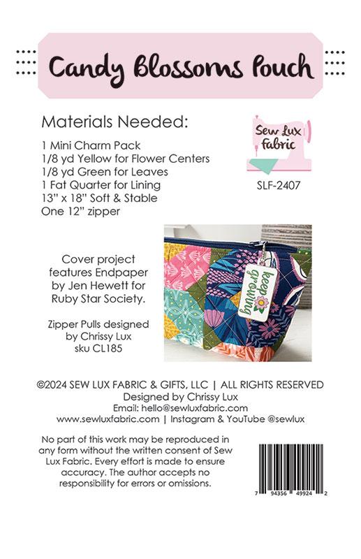 Candy Blossoms Pouch Pattern