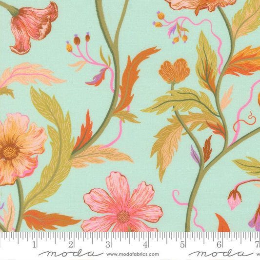 Floral Fondant- Sky Pastel Petals: Sold by the 1/2 yard