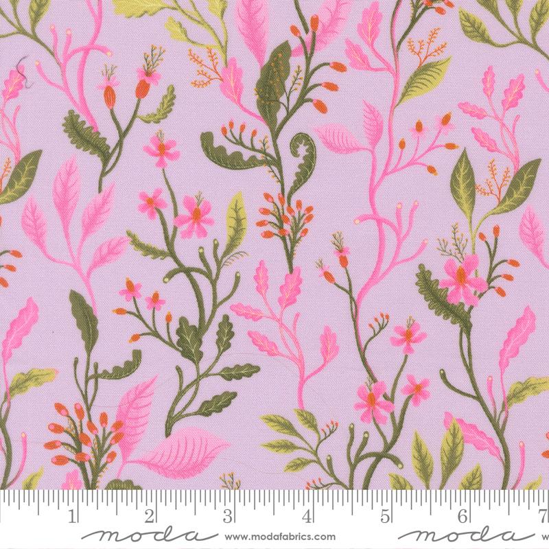 Floral Fondant- Lavender Pastel Floral: Sold by the 1/2 yard