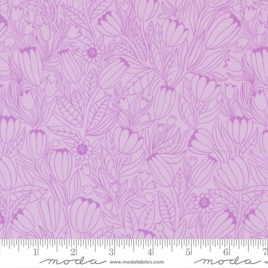 Floral Fondant- Lavender Tulip Lines: Sold by the 1/2 yard