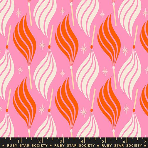 Trinketry- Flamingo Lit: Sold by the 1/2 Yard