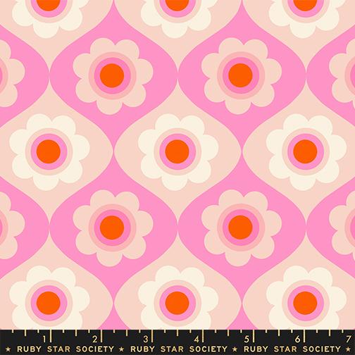 Trinketry- Flamingo Trinketry Floral: Sold by the 1/2 Yard