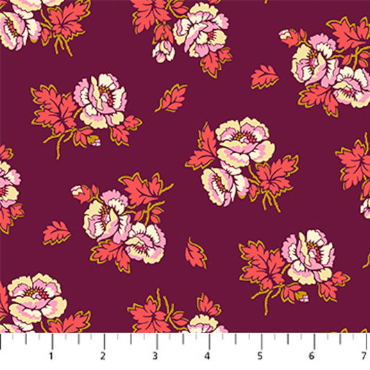 Wild Abandon- Plum Unbound: Sold By The 1/2 Yard