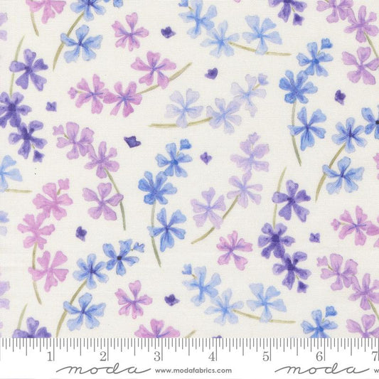 Delphinium- Snowdrop Lilac: Sold by the 1/2 yard