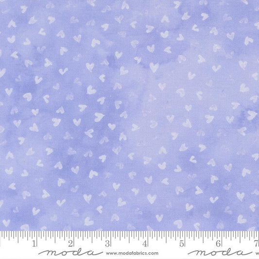Delphinium- Lilac Light Hearts: Sold by the 1/2 yard