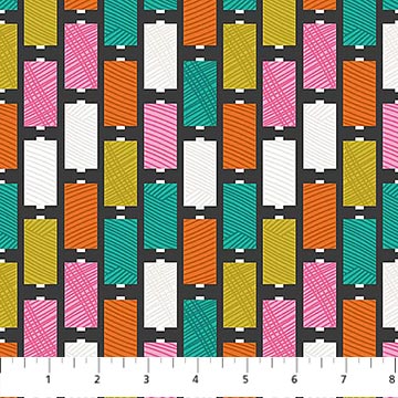 Bits and Bobs- Black Spools: Sold by the 1/2 yard