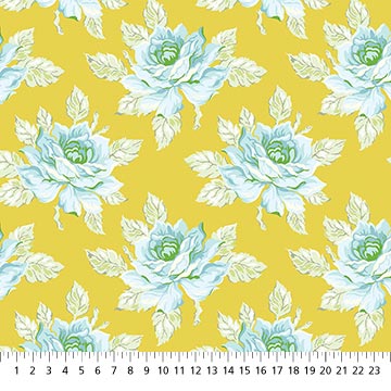 Daisy Crush- Gold Hello Roses: Sold By The 1/2 yard