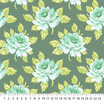 Daisy Crush- Slate Hello Roses: Sold By The 1/2 yard
