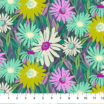 Daisy Crush- Midnight Unchained: Sold By The 1/2 yard