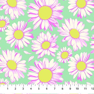 Daisy Crush- Sky Sunshine Daisies: Sold By The 1/2 yard