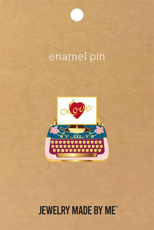 Enamel Typewriter Pin