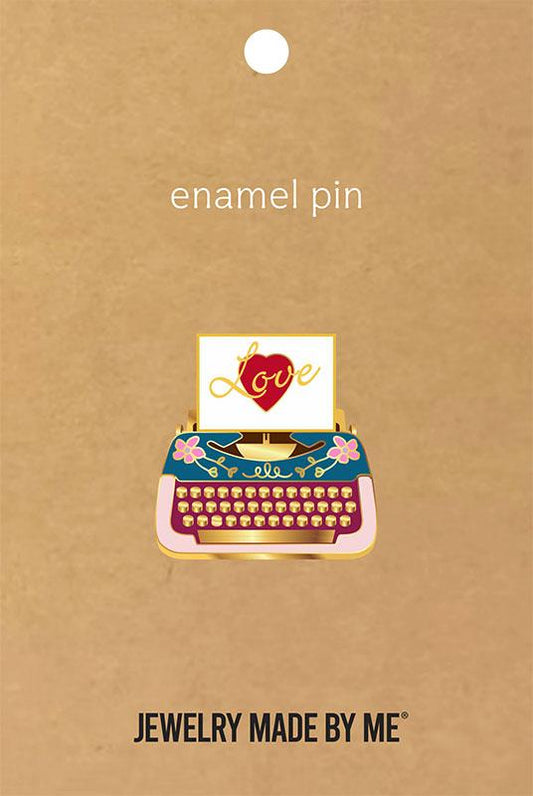 Enamel Typewriter Pin