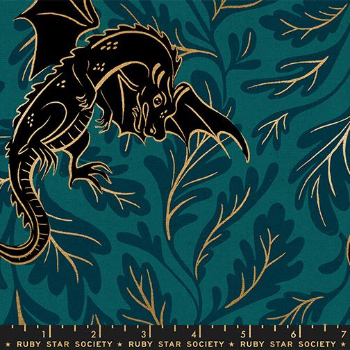 Fireglow- Galaxy Metallic Dragon Lair Canvas: Sold by the 1/2 yard.